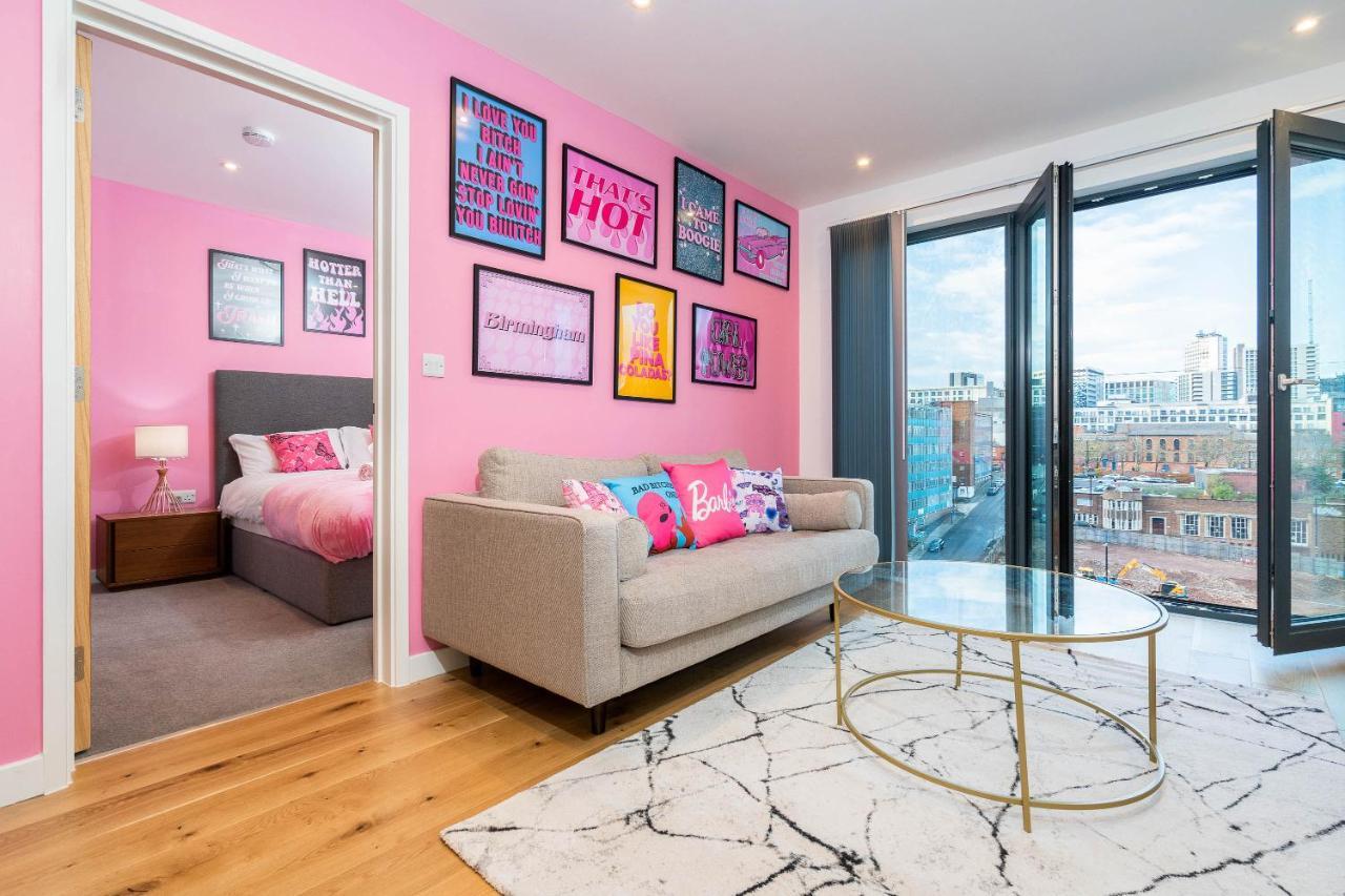 Maevela Apartments ☆ Pink Luxury Apartment With Balcony - Birmingham City Centre - 5 Min Walk From Bullring, Cube, Mailbox, New Street Station - Free Netflix & Wifi Buitenkant foto
