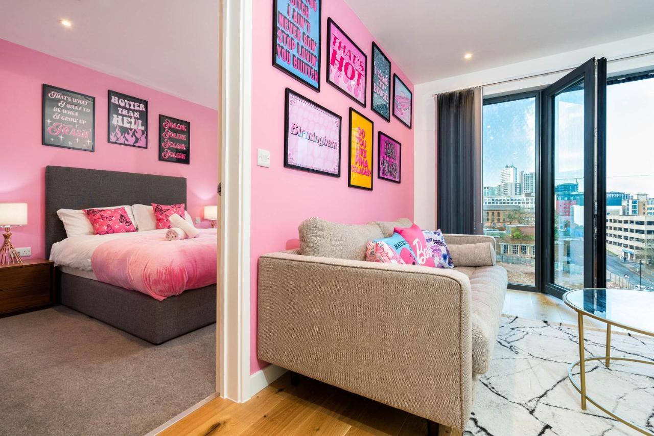 Maevela Apartments ☆ Pink Luxury Apartment With Balcony - Birmingham City Centre - 5 Min Walk From Bullring, Cube, Mailbox, New Street Station - Free Netflix & Wifi Buitenkant foto